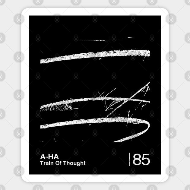 Train Of Thought / Minimalist Graphic Artwork Design Magnet by saudade